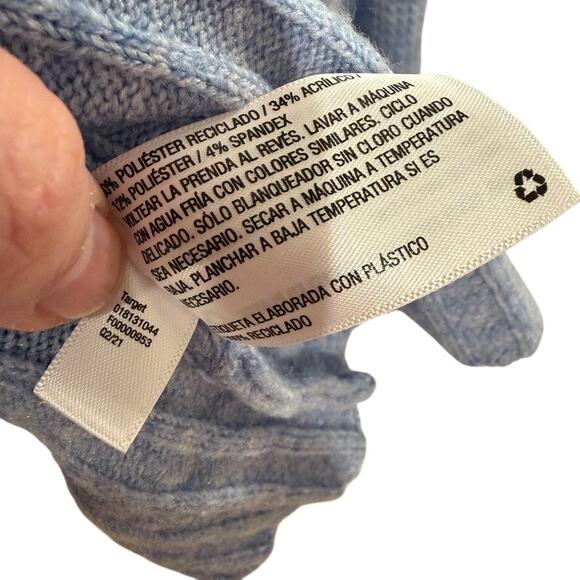 New Day Periwinkle Blue Textured Knit Sweater Women’s Large Soft Cozy Pullover - Picture 5 of 6